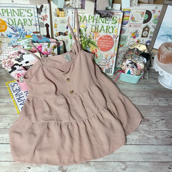 Paper Crane Light Pink Blouse Spaghetti Strap Top Shirt Tank Top Women’s Sz.XS - Picture 1 of 4
